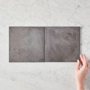 Gạch vuông Brighton Beach màu đen kiểu men sứ