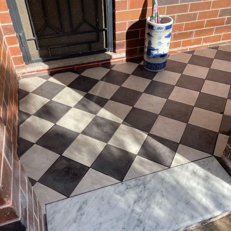 Gạch vuông Brighton Beach màu đen kiểu men sứ - Ảnh 4