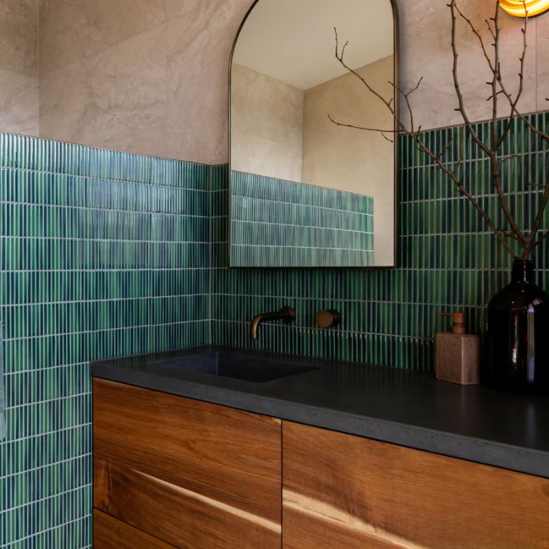 Gạch mosaic Coogee Antique Forest Green Kit Kat - Ảnh 2