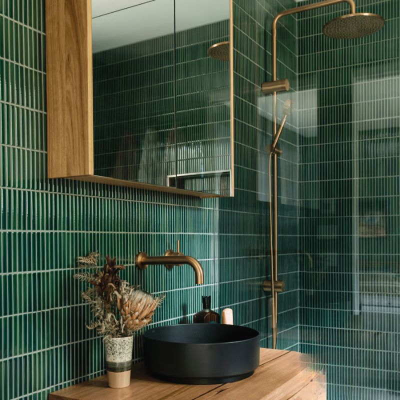 Gạch mosaic Coogee Antique Forest Green Kit Kat - Ảnh 4