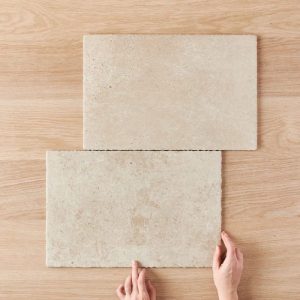 Gạch Seaforth Travertine giả màu be mờ